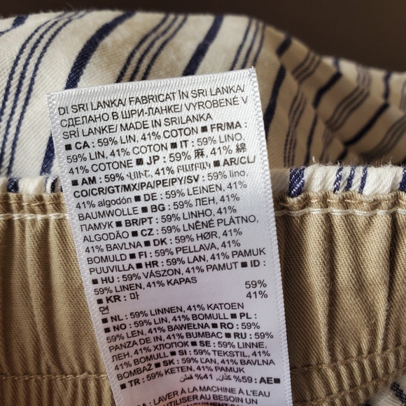 Cotton Linen Striped Shorts - Picture 6 of 7